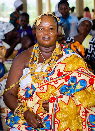 Nana Addai Ampedua, Paramount Queen Mother of the Bowiri Traditional Area at the local durbar