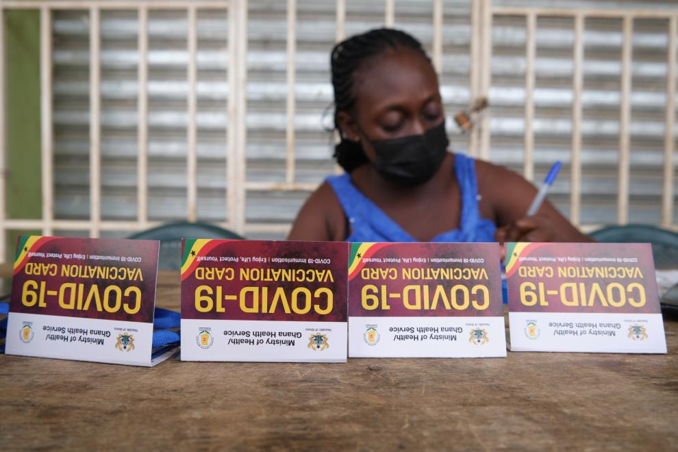 Covid Vaccination cards in Ghana